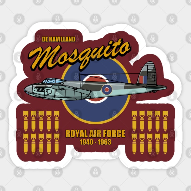 de Havilland Mosquito Sticker by TCP